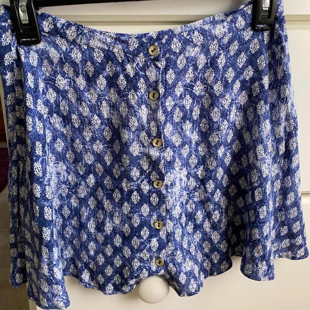 Flowy Blue Miniskirt